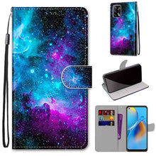 Load image into Gallery viewer, Coloured Drawing Cross Texture Horizontal Flip PU Leather Case with Holder &amp; Card Slots &amp; Wallet &amp; Lanyard, For OPPO A72 5G / A73 5G / A53 5G, For OPPO F19 / A74 4G