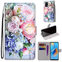 Load image into Gallery viewer, Coloured Drawing Cross Texture Horizontal Flip PU Leather Case with Holder &amp; Card Slots &amp; Wallet &amp; Lanyard, For OPPO A72 5G / A73 5G / A53 5G, For OPPO F19 / A74 4G
