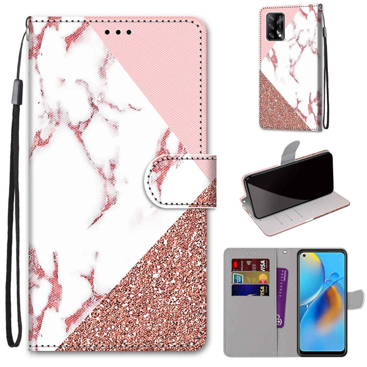 Coloured Drawing Cross Texture Horizontal Flip PU Leather Case with Holder & Card Slots & Wallet & Lanyard, For OPPO A72 5G / A73 5G / A53 5G, For OPPO F19 / A74 4G