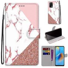 Load image into Gallery viewer, Coloured Drawing Cross Texture Horizontal Flip PU Leather Case with Holder &amp; Card Slots &amp; Wallet &amp; Lanyard, For OPPO A72 5G / A73 5G / A53 5G, For OPPO F19 / A74 4G