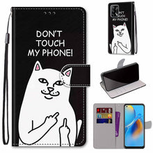 Load image into Gallery viewer, Coloured Drawing Cross Texture Horizontal Flip PU Leather Case with Holder &amp; Card Slots &amp; Wallet &amp; Lanyard, For OPPO A72 5G / A73 5G / A53 5G, For OPPO F19 / A74 4G
