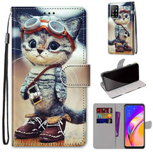 Load image into Gallery viewer, Coloured Drawing Cross Texture Horizontal Flip PU Leather Case with Holder &amp; Card Slots &amp; Wallet &amp; Lanyard, For OPPO A94 5G / A95 5G / F19 Pro+ 5G, For Xiaomi Redmi 10