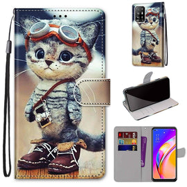 Coloured Drawing Cross Texture Horizontal Flip PU Leather Case with Holder & Card Slots & Wallet & Lanyard, For OPPO A94 5G / A95 5G / F19 Pro+ 5G, For Xiaomi Redmi 10