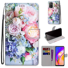 Load image into Gallery viewer, Coloured Drawing Cross Texture Horizontal Flip PU Leather Case with Holder &amp; Card Slots &amp; Wallet &amp; Lanyard, For OPPO A94 5G / A95 5G / F19 Pro+ 5G, For Xiaomi Redmi 10