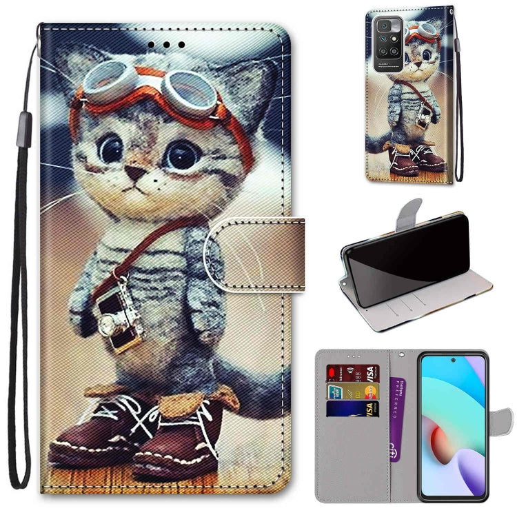 Coloured Drawing Cross Texture Horizontal Flip PU Leather Case with Holder & Card Slots & Wallet & Lanyard, For OPPO A94 5G / A95 5G / F19 Pro+ 5G, For Xiaomi Redmi 10