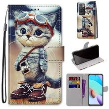 Load image into Gallery viewer, Coloured Drawing Cross Texture Horizontal Flip PU Leather Case with Holder &amp; Card Slots &amp; Wallet &amp; Lanyard, For OPPO A94 5G / A95 5G / F19 Pro+ 5G, For Xiaomi Redmi 10