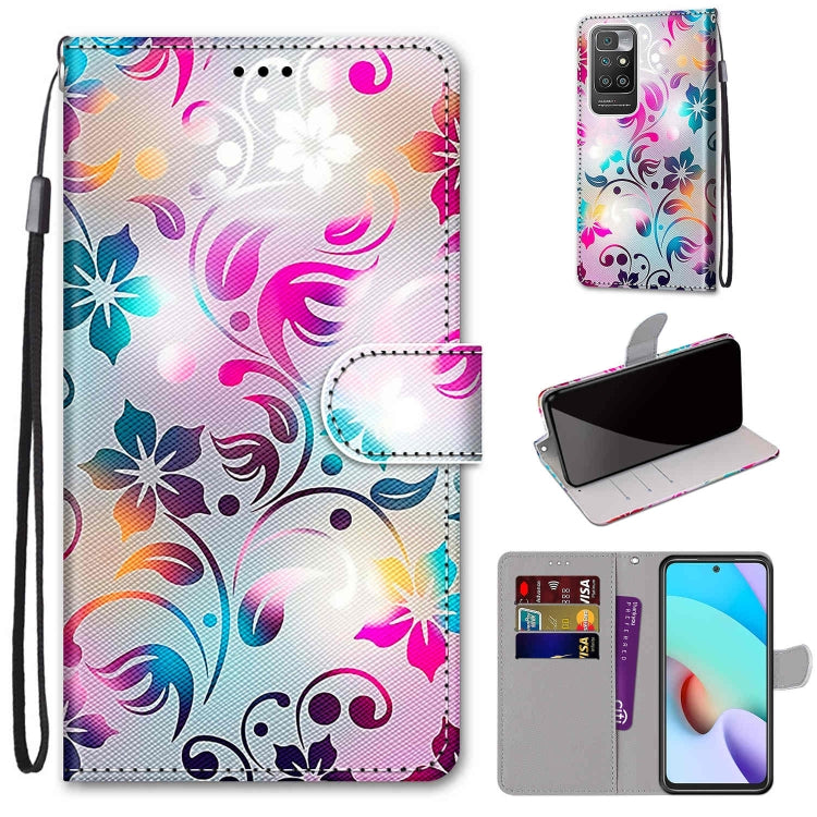 Coloured Drawing Cross Texture Horizontal Flip PU Leather Case with Holder & Card Slots & Wallet & Lanyard, For OPPO A94 5G / A95 5G / F19 Pro+ 5G, For Xiaomi Redmi 10