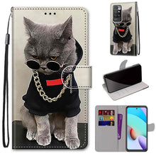 Load image into Gallery viewer, Coloured Drawing Cross Texture Horizontal Flip PU Leather Case with Holder &amp; Card Slots &amp; Wallet &amp; Lanyard, For OPPO A94 5G / A95 5G / F19 Pro+ 5G, For Xiaomi Redmi 10