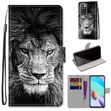 Load image into Gallery viewer, Coloured Drawing Cross Texture Horizontal Flip PU Leather Case with Holder &amp; Card Slots &amp; Wallet &amp; Lanyard, For OPPO A94 5G / A95 5G / F19 Pro+ 5G, For Xiaomi Redmi 10