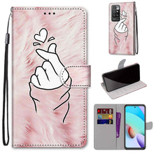 Load image into Gallery viewer, Coloured Drawing Cross Texture Horizontal Flip PU Leather Case with Holder &amp; Card Slots &amp; Wallet &amp; Lanyard, For OPPO A94 5G / A95 5G / F19 Pro+ 5G, For Xiaomi Redmi 10