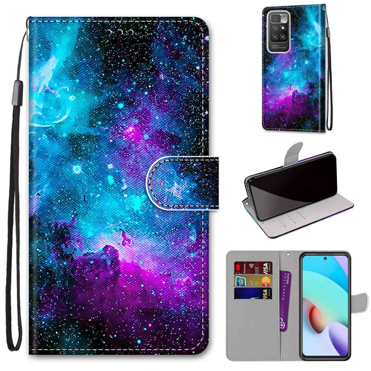 Coloured Drawing Cross Texture Horizontal Flip PU Leather Case with Holder & Card Slots & Wallet & Lanyard, For OPPO A94 5G / A95 5G / F19 Pro+ 5G, For Xiaomi Redmi 10