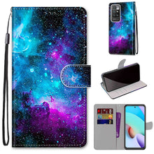 Load image into Gallery viewer, Coloured Drawing Cross Texture Horizontal Flip PU Leather Case with Holder &amp; Card Slots &amp; Wallet &amp; Lanyard, For OPPO A94 5G / A95 5G / F19 Pro+ 5G, For Xiaomi Redmi 10