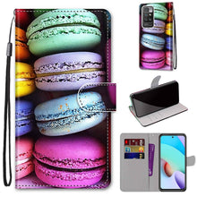 Load image into Gallery viewer, Coloured Drawing Cross Texture Horizontal Flip PU Leather Case with Holder &amp; Card Slots &amp; Wallet &amp; Lanyard, For OPPO A94 5G / A95 5G / F19 Pro+ 5G, For Xiaomi Redmi 10