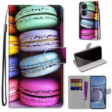 Load image into Gallery viewer, Coloured Drawing Cross Texture Horizontal Flip PU Leather Case with Holder &amp; Card Slots &amp; Wallet &amp; Lanyard, For Huawei P50, For Huawei P50 Pro