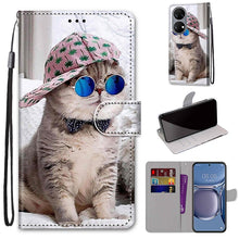 Load image into Gallery viewer, Coloured Drawing Cross Texture Horizontal Flip PU Leather Case with Holder &amp; Card Slots &amp; Wallet &amp; Lanyard, For Huawei P50, For Huawei P50 Pro