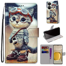 Load image into Gallery viewer, Coloured Drawing Cross Texture Horizontal Flip PU Leather Case with Holder &amp; Card Slots &amp; Wallet &amp; Lanyard, For Huawei P50, For Huawei P50 Pro