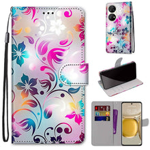 Load image into Gallery viewer, Coloured Drawing Cross Texture Horizontal Flip PU Leather Case with Holder &amp; Card Slots &amp; Wallet &amp; Lanyard, For Huawei P50, For Huawei P50 Pro