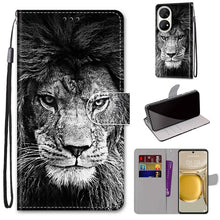 Load image into Gallery viewer, Coloured Drawing Cross Texture Horizontal Flip PU Leather Case with Holder &amp; Card Slots &amp; Wallet &amp; Lanyard, For Huawei P50, For Huawei P50 Pro