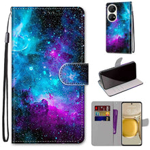 Load image into Gallery viewer, Coloured Drawing Cross Texture Horizontal Flip PU Leather Case with Holder &amp; Card Slots &amp; Wallet &amp; Lanyard, For Huawei P50, For Huawei P50 Pro