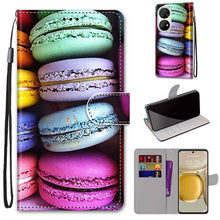 Load image into Gallery viewer, Coloured Drawing Cross Texture Horizontal Flip PU Leather Case with Holder &amp; Card Slots &amp; Wallet &amp; Lanyard, For Huawei P50, For Huawei P50 Pro