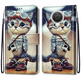 Coloured Drawing Cross Texture Horizontal Flip PU Leather Case with Holder & Card Slots & Wallet & Lanyard, For Nokia G20 / G10 / 6.3, For Samsung Galaxy A22 4G