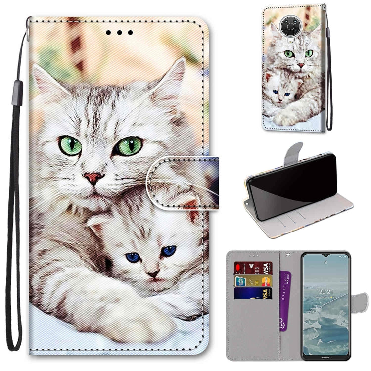 Coloured Drawing Cross Texture Horizontal Flip PU Leather Case with Holder & Card Slots & Wallet & Lanyard, For Nokia G20 / G10 / 6.3, For Samsung Galaxy A22 4G
