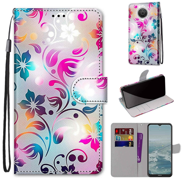 Coloured Drawing Cross Texture Horizontal Flip PU Leather Case with Holder & Card Slots & Wallet & Lanyard, For Nokia G20 / G10 / 6.3, For Samsung Galaxy A22 4G