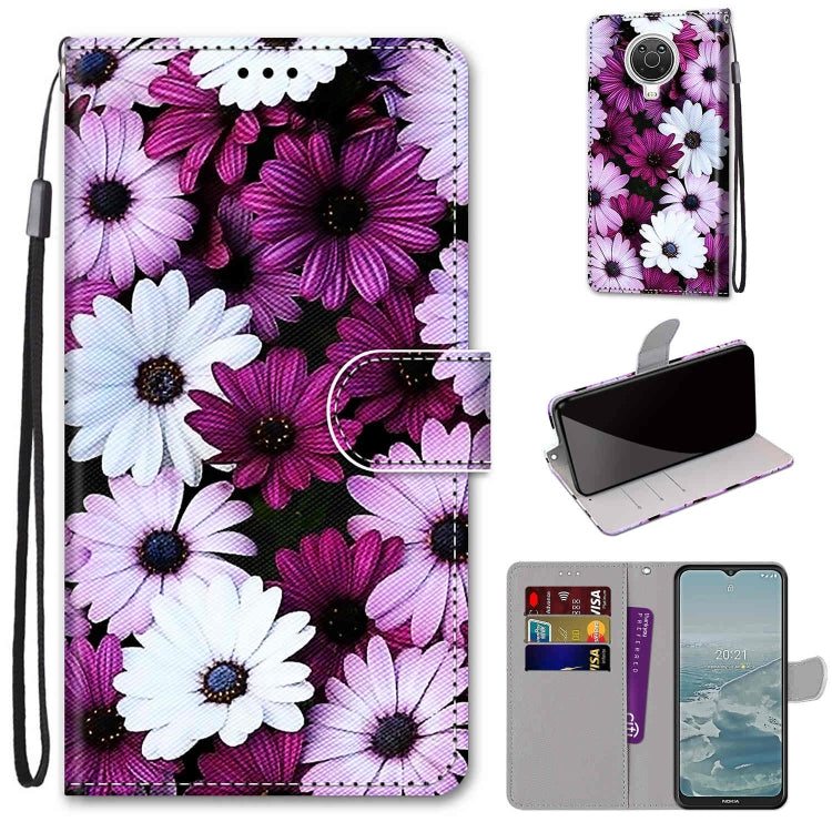 Coloured Drawing Cross Texture Horizontal Flip PU Leather Case with Holder & Card Slots & Wallet & Lanyard, For Nokia G20 / G10 / 6.3, For Samsung Galaxy A22 4G