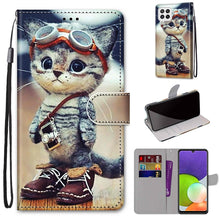 Load image into Gallery viewer, Coloured Drawing Cross Texture Horizontal Flip PU Leather Case with Holder &amp; Card Slots &amp; Wallet &amp; Lanyard, For Nokia G20 / G10 / 6.3, For Samsung Galaxy A22 4G