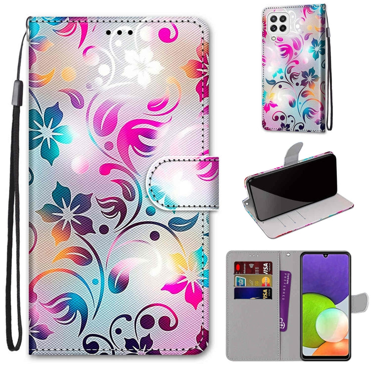 Coloured Drawing Cross Texture Horizontal Flip PU Leather Case with Holder & Card Slots & Wallet & Lanyard, For Nokia G20 / G10 / 6.3, For Samsung Galaxy A22 4G