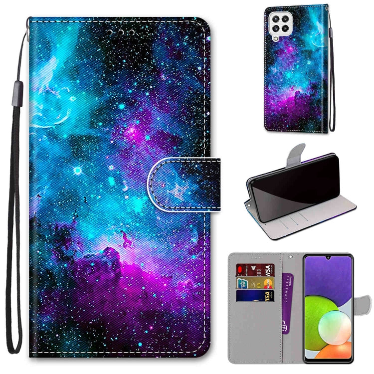 Coloured Drawing Cross Texture Horizontal Flip PU Leather Case with Holder & Card Slots & Wallet & Lanyard, For Nokia G20 / G10 / 6.3, For Samsung Galaxy A22 4G