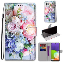 Load image into Gallery viewer, Coloured Drawing Cross Texture Horizontal Flip PU Leather Case with Holder &amp; Card Slots &amp; Wallet &amp; Lanyard, For Nokia G20 / G10 / 6.3, For Samsung Galaxy A22 4G