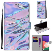 Load image into Gallery viewer, Coloured Drawing Cross Texture Horizontal Flip PU Leather Case with Holder &amp; Card Slots &amp; Wallet &amp; Lanyard, For Samsung Galaxy A22 5G, For Samsung Galaxy M32 4G / F22
