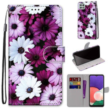 Load image into Gallery viewer, Coloured Drawing Cross Texture Horizontal Flip PU Leather Case with Holder &amp; Card Slots &amp; Wallet &amp; Lanyard, For Samsung Galaxy A22 5G, For Samsung Galaxy M32 4G / F22