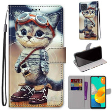 Load image into Gallery viewer, Coloured Drawing Cross Texture Horizontal Flip PU Leather Case with Holder &amp; Card Slots &amp; Wallet &amp; Lanyard, For Samsung Galaxy A22 5G, For Samsung Galaxy M32 4G / F22