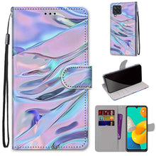 Load image into Gallery viewer, Coloured Drawing Cross Texture Horizontal Flip PU Leather Case with Holder &amp; Card Slots &amp; Wallet &amp; Lanyard, For Samsung Galaxy A22 5G, For Samsung Galaxy M32 4G / F22