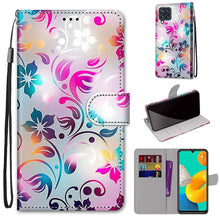 Load image into Gallery viewer, Coloured Drawing Cross Texture Horizontal Flip PU Leather Case with Holder &amp; Card Slots &amp; Wallet &amp; Lanyard, For Samsung Galaxy A22 5G, For Samsung Galaxy M32 4G / F22