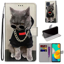 Load image into Gallery viewer, Coloured Drawing Cross Texture Horizontal Flip PU Leather Case with Holder &amp; Card Slots &amp; Wallet &amp; Lanyard, For Samsung Galaxy A22 5G, For Samsung Galaxy M32 4G / F22