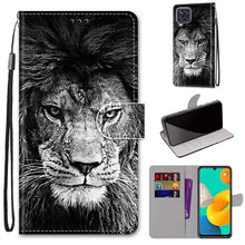 Load image into Gallery viewer, Coloured Drawing Cross Texture Horizontal Flip PU Leather Case with Holder &amp; Card Slots &amp; Wallet &amp; Lanyard, For Samsung Galaxy A22 5G, For Samsung Galaxy M32 4G / F22