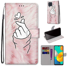 Load image into Gallery viewer, Coloured Drawing Cross Texture Horizontal Flip PU Leather Case with Holder &amp; Card Slots &amp; Wallet &amp; Lanyard, For Samsung Galaxy A22 5G, For Samsung Galaxy M32 4G / F22