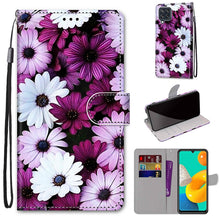 Load image into Gallery viewer, Coloured Drawing Cross Texture Horizontal Flip PU Leather Case with Holder &amp; Card Slots &amp; Wallet &amp; Lanyard, For Samsung Galaxy A22 5G, For Samsung Galaxy M32 4G / F22