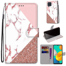 Load image into Gallery viewer, Coloured Drawing Cross Texture Horizontal Flip PU Leather Case with Holder &amp; Card Slots &amp; Wallet &amp; Lanyard, For Samsung Galaxy A22 5G, For Samsung Galaxy M32 4G / F22