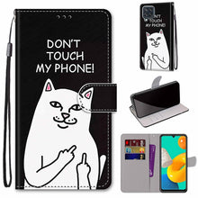 Load image into Gallery viewer, Coloured Drawing Cross Texture Horizontal Flip PU Leather Case with Holder &amp; Card Slots &amp; Wallet &amp; Lanyard, For Samsung Galaxy A22 5G, For Samsung Galaxy M32 4G / F22