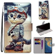 Load image into Gallery viewer, Coloured Drawing Cross Texture Horizontal Flip PU Leather Case with Holder &amp; Card Slots &amp; Wallet &amp; Lanyard, For ZTE Blade A51, For ZTE Blade A71
