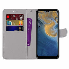 Load image into Gallery viewer, Coloured Drawing Cross Texture Horizontal Flip PU Leather Case with Holder &amp; Card Slots &amp; Wallet &amp; Lanyard, For ZTE Blade A51, For ZTE Blade A71
