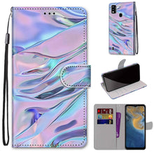 Load image into Gallery viewer, Coloured Drawing Cross Texture Horizontal Flip PU Leather Case with Holder &amp; Card Slots &amp; Wallet &amp; Lanyard, For ZTE Blade A51, For ZTE Blade A71