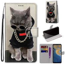 Load image into Gallery viewer, Coloured Drawing Cross Texture Horizontal Flip PU Leather Case with Holder &amp; Card Slots &amp; Wallet &amp; Lanyard, For ZTE Blade A51, For ZTE Blade A71