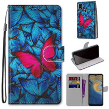 Load image into Gallery viewer, Coloured Drawing Cross Texture Horizontal Flip PU Leather Case with Holder &amp; Card Slots &amp; Wallet &amp; Lanyard, For ZTE Blade A51, For ZTE Blade A71