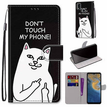Load image into Gallery viewer, Coloured Drawing Cross Texture Horizontal Flip PU Leather Case with Holder &amp; Card Slots &amp; Wallet &amp; Lanyard, For ZTE Blade A51, For ZTE Blade A71