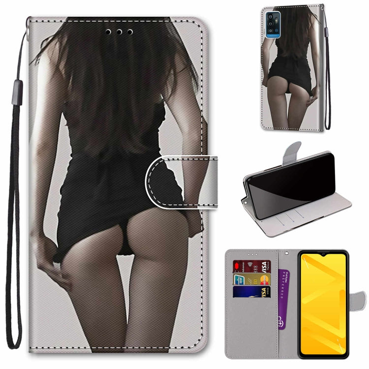 Coloured Drawing Cross Texture Horizontal Flip PU Leather Case with Holder & Card Slots & Wallet & Lanyard, For ZTE Blade A51, For ZTE Blade A71